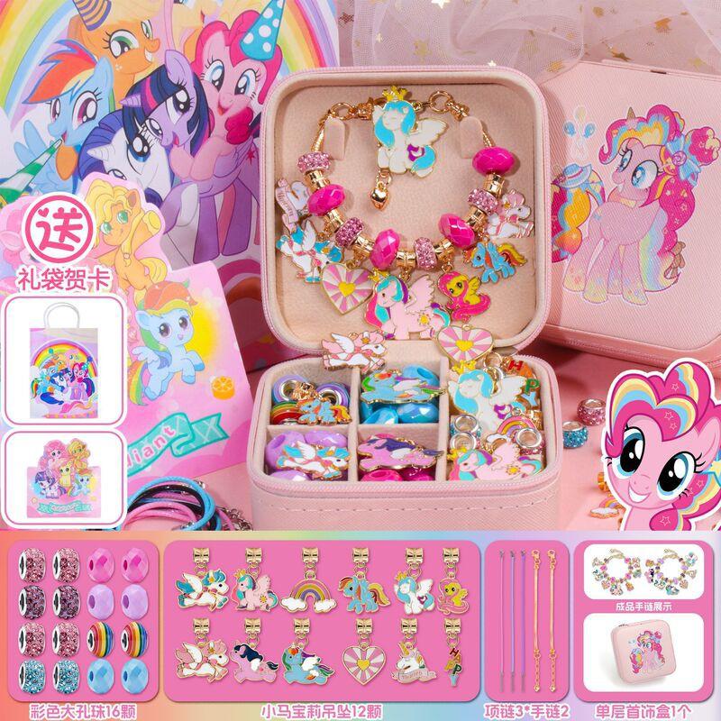 Kids Cartoon Bracelet Making Kit DIY Bead Set With Sanrio Characters Childrens Craft Activity Gift