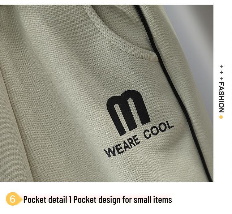 Korean Style Toddler Boys' Letter Cardigan Jacket & Pants Set - Spring/Autumn Collection