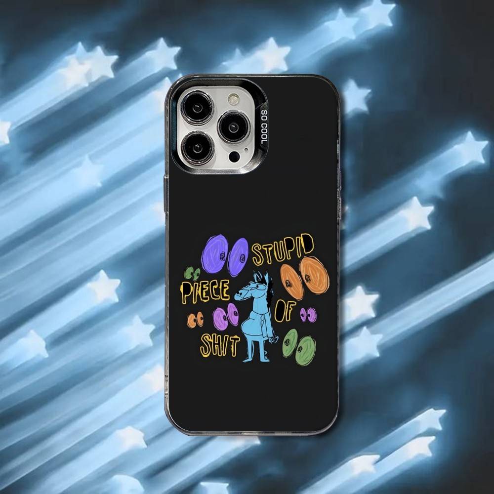 Cool B-BoJack Horseman PG Phone Case For iPhone 16,15,14,13,12,11,8,7,Pro,Max,Plus,Mini,XS,SE Black Matte Hard iPhone13