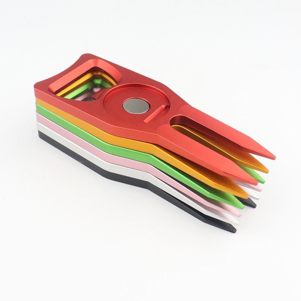 6-in-1 Golf Ball Fork Bottle Opener Golf Groove Cleaner Golf Fork Marker  Golfer Gift Box