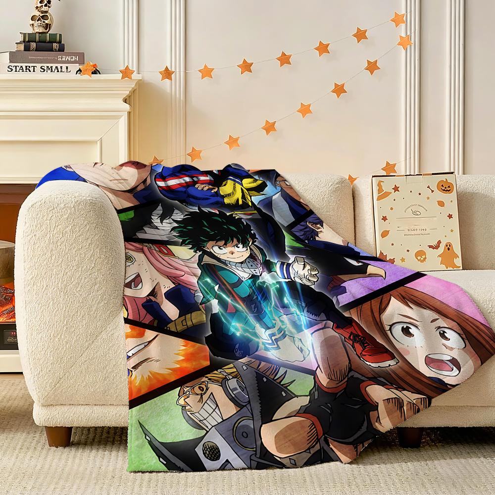My Hero Academia Anime Throw 240g Flannel Blanket Lightweight Soft Skin-friendly Summer Thin Throw Blanket