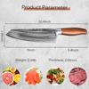 Nóż kuchenny nóż do krojenia ze stali nierdzewnej profesjonalny nóż szefa kuchni tasak narzędzie do gotowania