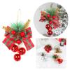 Christmas Bowknot with Bells for Christmas Tree Hanging Ornament Christmas Decoration Pendant Baubles Wedding Party Gift