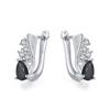 Black Awn Black Stone Earrings