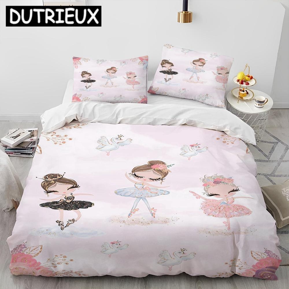 Comforter Charming Queen Size Cartoon Bedding Set - Ballet Girl Ballerina Theme Comforter & S Included