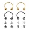 Stainless SteelHorseshoe Hoop Rings Ear Cartilage Nose Septum Eyebrow Tragus Lip Daith Helix Piercing Jewelry Unisex 18g