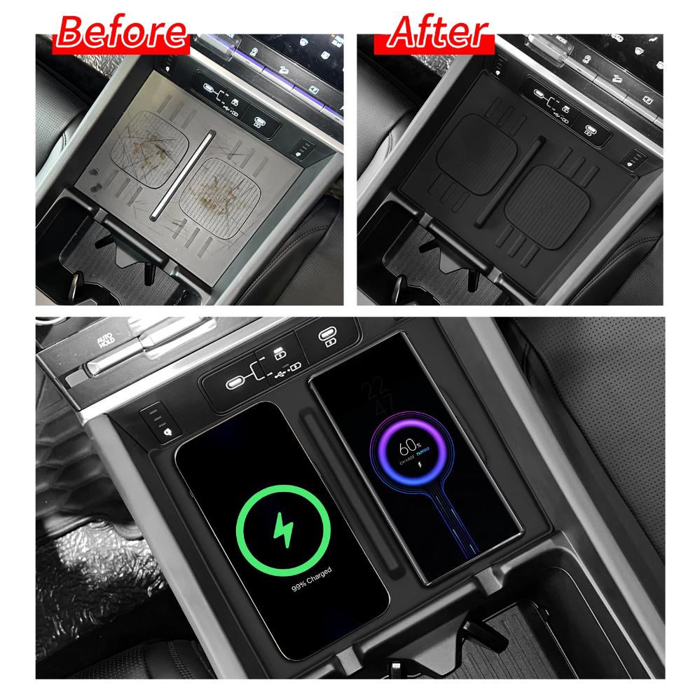 Pentru Hyundai Santa Fe 2025 Pad de Încărcare Wireless Accesorii Auto Interior Suport Auto Telefon Covoraș Încărcător Antiderapant Pad Protector din Silicon