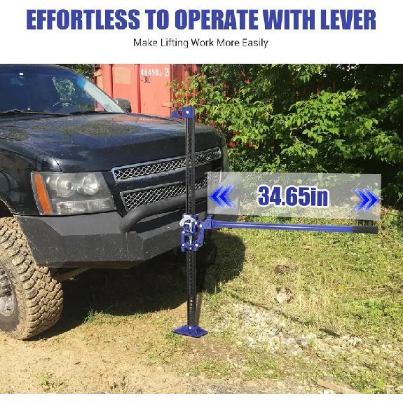 48" High-Lift Farm Jack – 3 Ton (6,600 LB) Capacity, Ratcheting Lift from 5" to 45" for Off-Road Vehicles, Trucks, Tractors