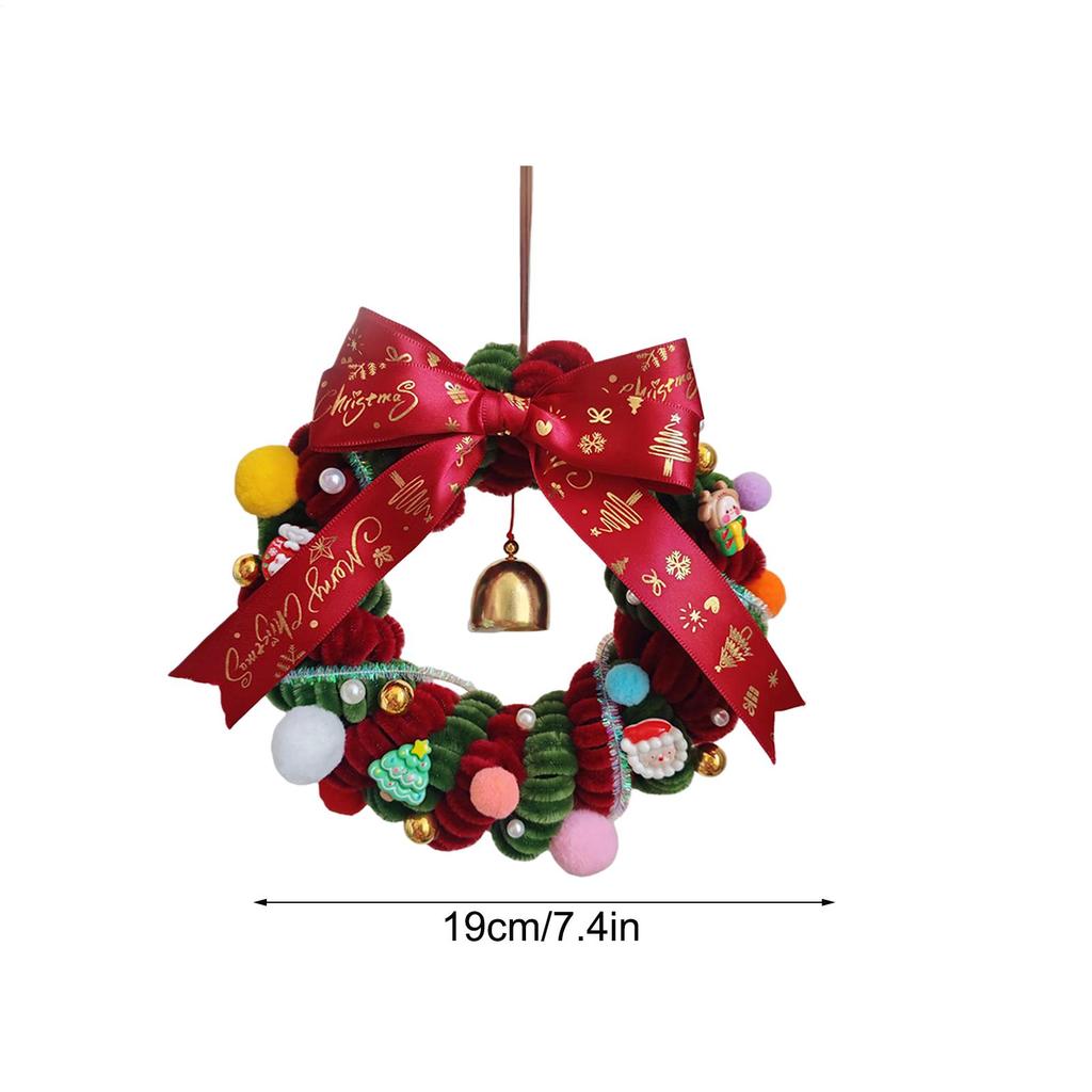 Christmas Door Wreath Festive Hands-On Activity Winter Christmas Wreath Crafting Set For Window Mantel Indoor Restaurant Wall