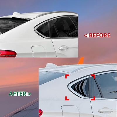 Car Rear Window Louvers Triangle For BMW X6/F16 2015 To 2019 Rear Shade Spoiler Sticker Decoration