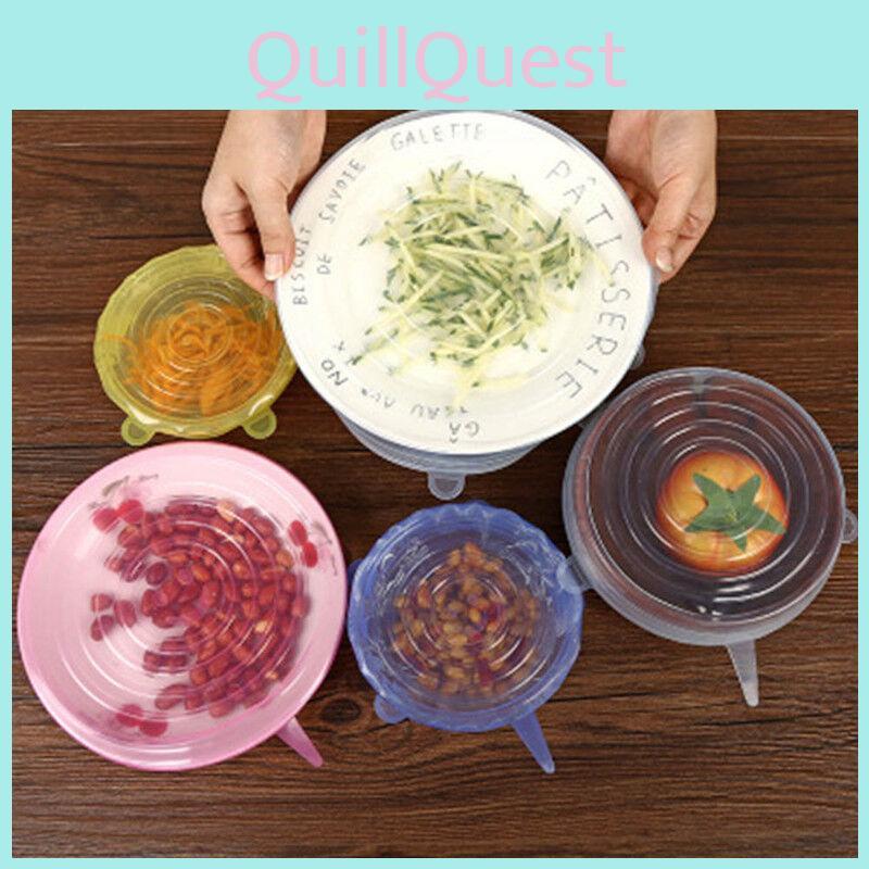 Premium Reusable Silicone Food Pot Lid Bowl Covers Set For Freshly Stored Food
