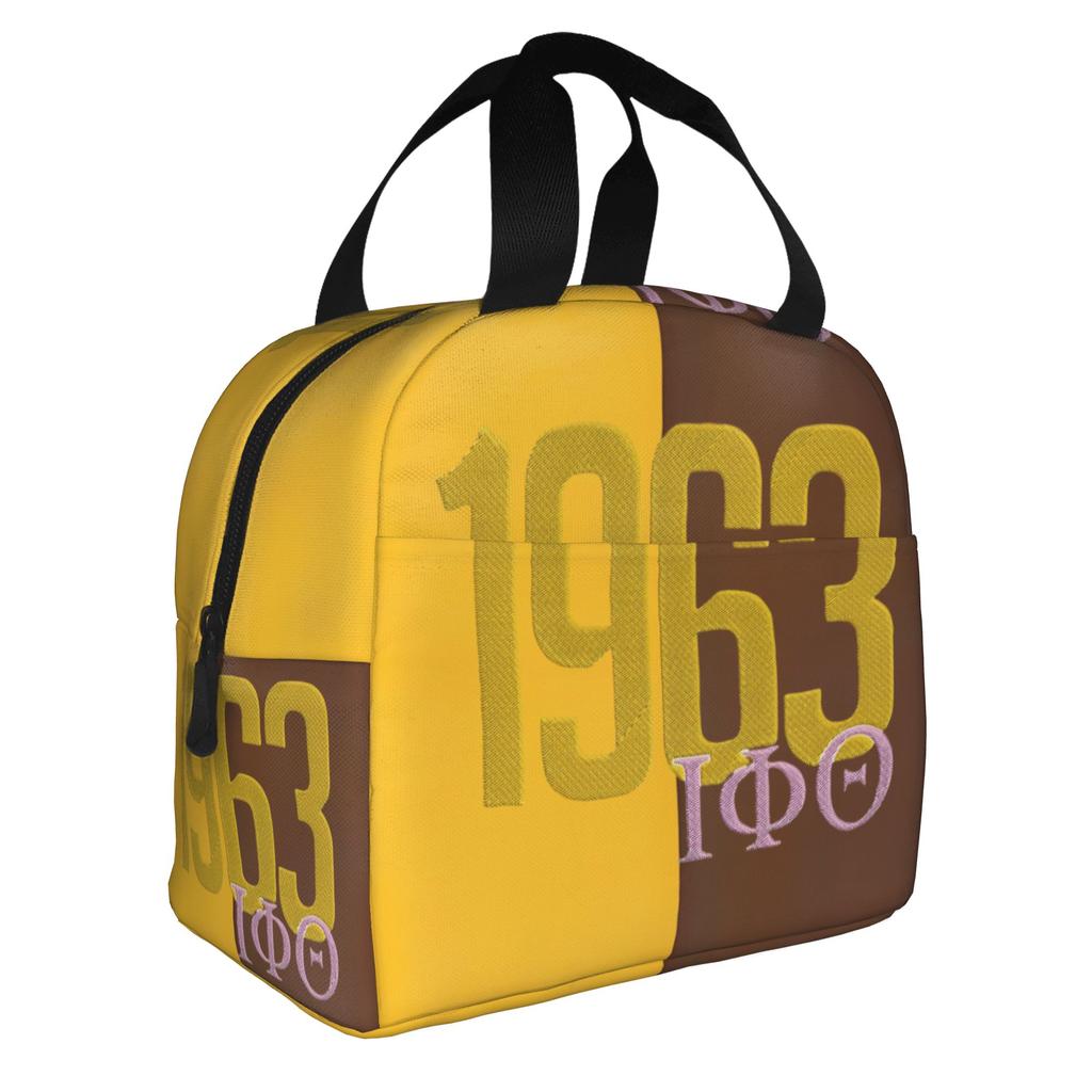 IPT Checkered Plaid African American Fraternity Insulated Lunch Bag for Portable Iota Phi Theta 1963 Thermal Cooler Bento Box