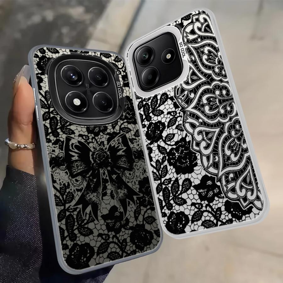 Black Lace Cool Case for Xiaomi Mi 13T 11 Lite 12T Pro Back Phone Cover