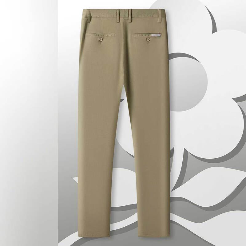 MONTAGUT Men's Ice-Cool Silk Blend Straight Fit Casual Pants