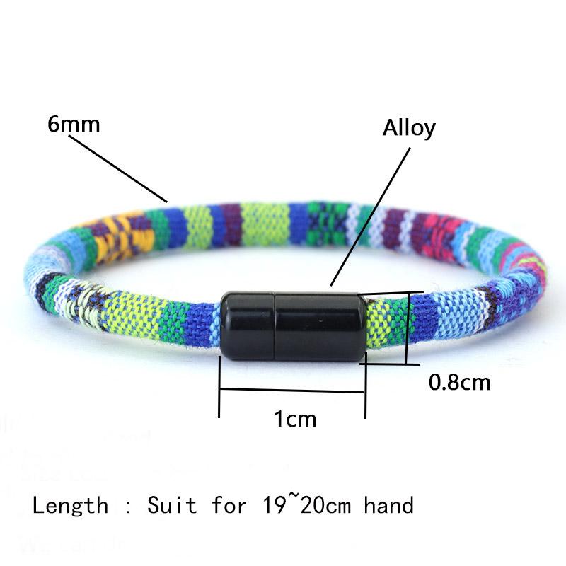 Noter Neuer Moderner Herren Armband 9 Farben Verfügbar Hohe Qualität 6mm Ethnische Kordel Kette Armband Freizeit Vielseitige Accessoires