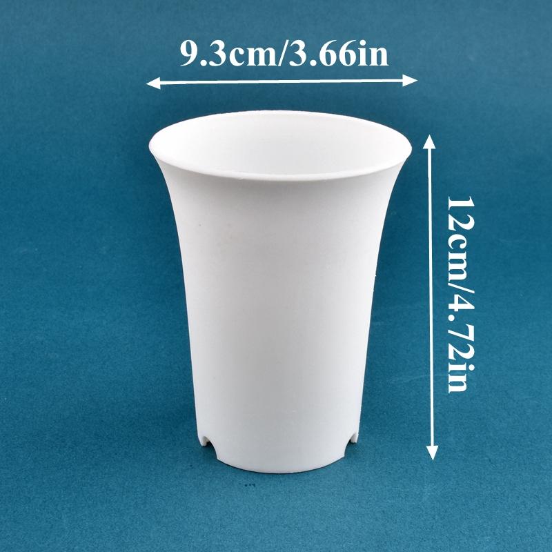 2-10Pcs Round Thickened Flowerpot Deepened Succulent Flower Nursery Pot White/Black Plant Vientiane Basin Home Garden Decoration