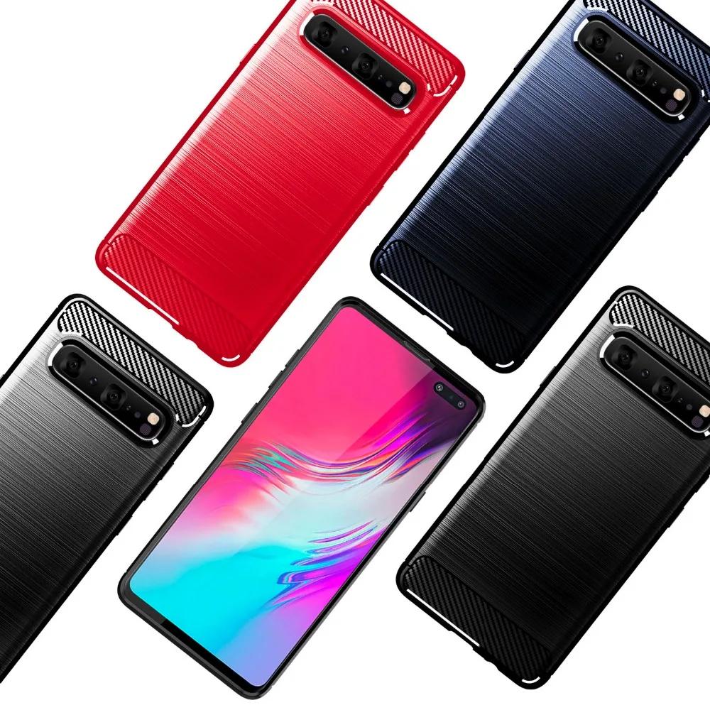 Puzdro pre Samsung Galaxy S25 S24 S23 S22 S21 S20 FE Plus Ultra S10 5G S10E S24FE S23FE S21FE Zadný kryt TPU z uhlíkových vlákien