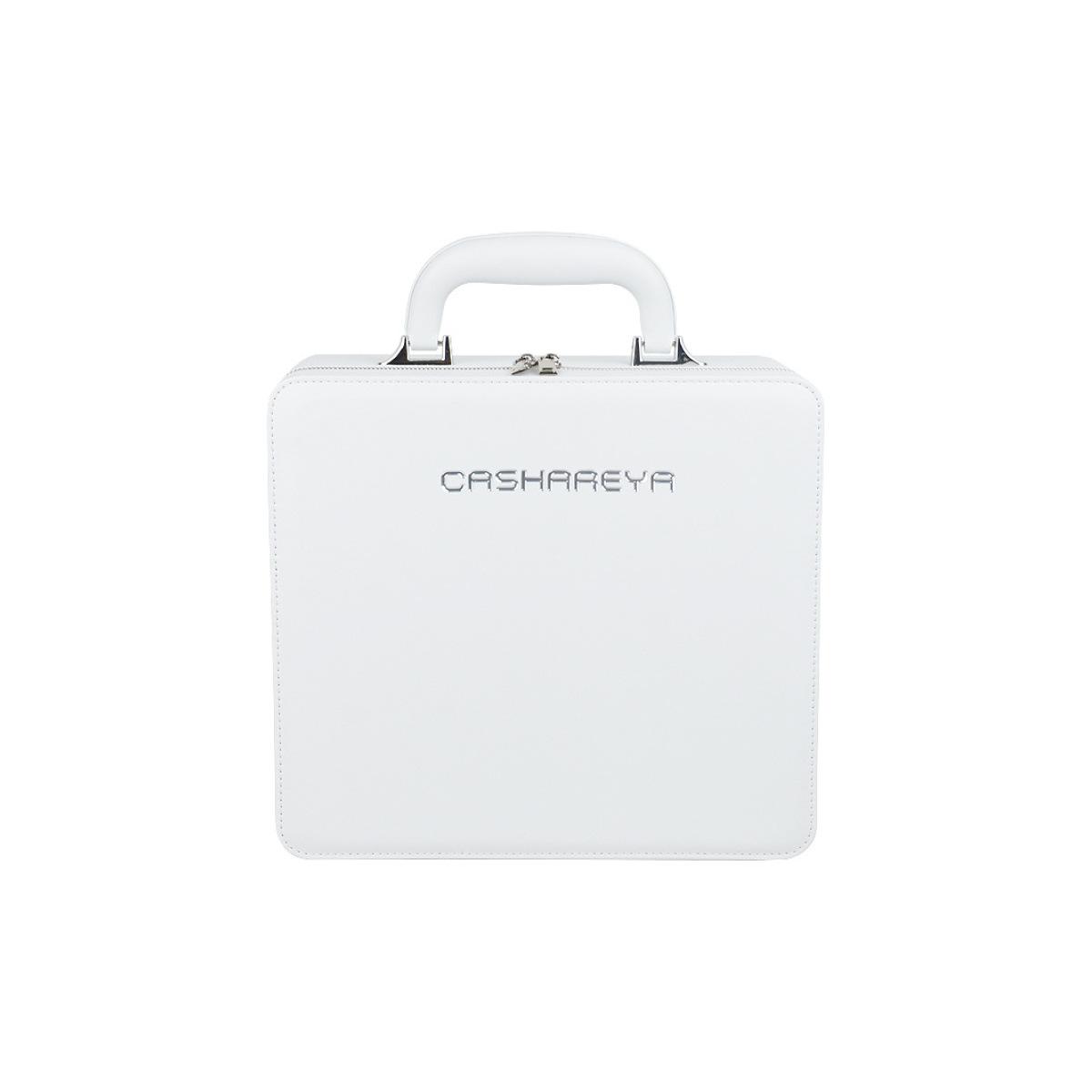 

2024 Новая сумка из микрофибры, портативная косметичка с легкой косметичкой, большой емкости с зеркалом для хранения, косметичка белый