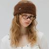 [RABBIT FUR] COIN HAIR BANDANA_DARK BROWN