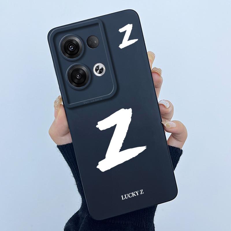 For OPPO Reno 8 Pro 5G Reno8 Reno8 Pro Plus Shockproof Phone Case Lucky Initial Letter Casing Silicone Soft Matte Back Cover