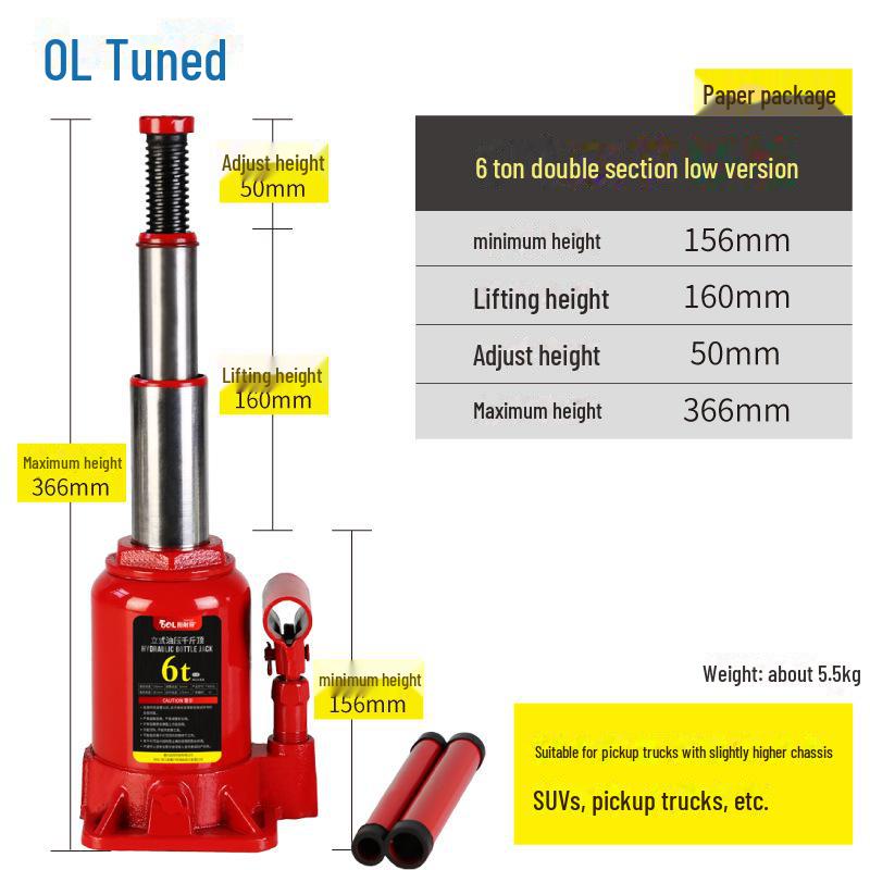 Hydraulic Car Jack for Off-Road Tire Changes (2T/3T)