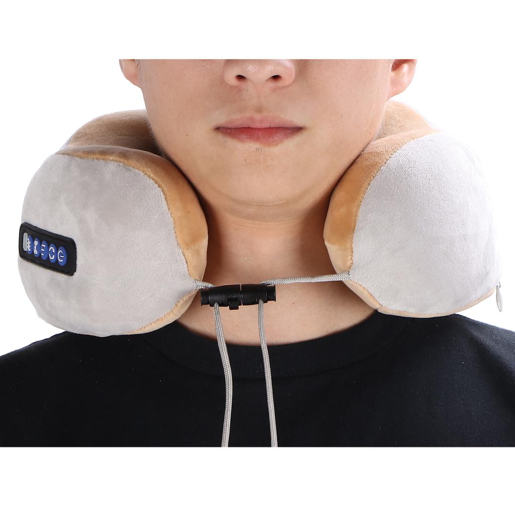 Rechargeable U Shaped Massage Pillow Electric Neck Cervical Massager Car Neck Protector
