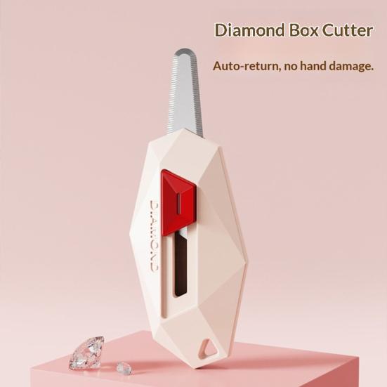 Box Cutter Auto-Retract Safety Blade Utility Knife Cardboard Magnetic Portable Tape Envelopes Cardboard Cutter Multi-Function Cutting