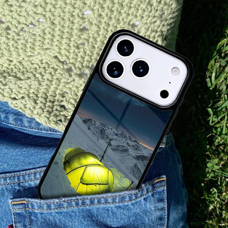 Vintage Camping Nature Mountain Soft Phone Case Cover for IPhone 11 12 13 14 15 16e 17 Pro Max Coque for IPhone 17 Air
