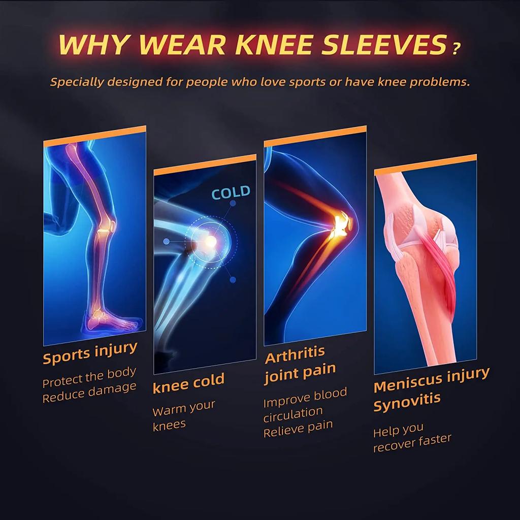 1Pcs Copper Knee Sleeve for Arthritis Pain and Support.Copper Knee Brace for Knee Pain Relief, Workout, and Sports