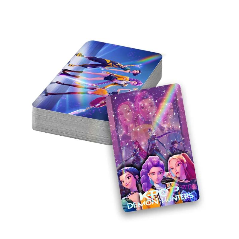 30PCS Anime K-POP Demon Hunter Holographic Cards Collectible Set Girl Group Fan Gift Birthday and Christmas Party Favor Supplies