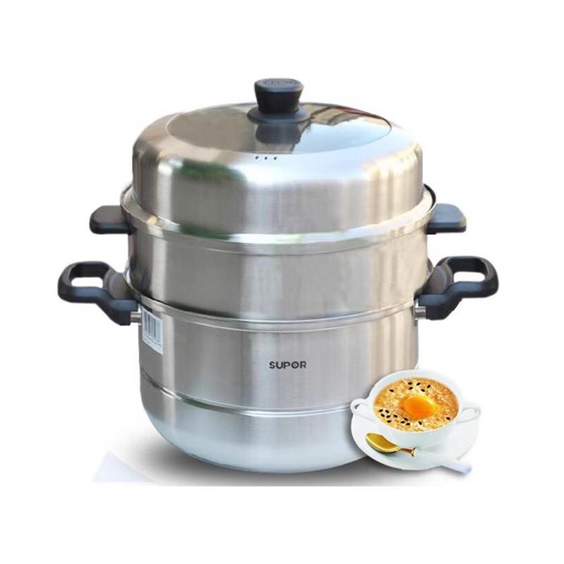 Supor SZ28T3 28cm Stainless Steel 3-Tier Steamer