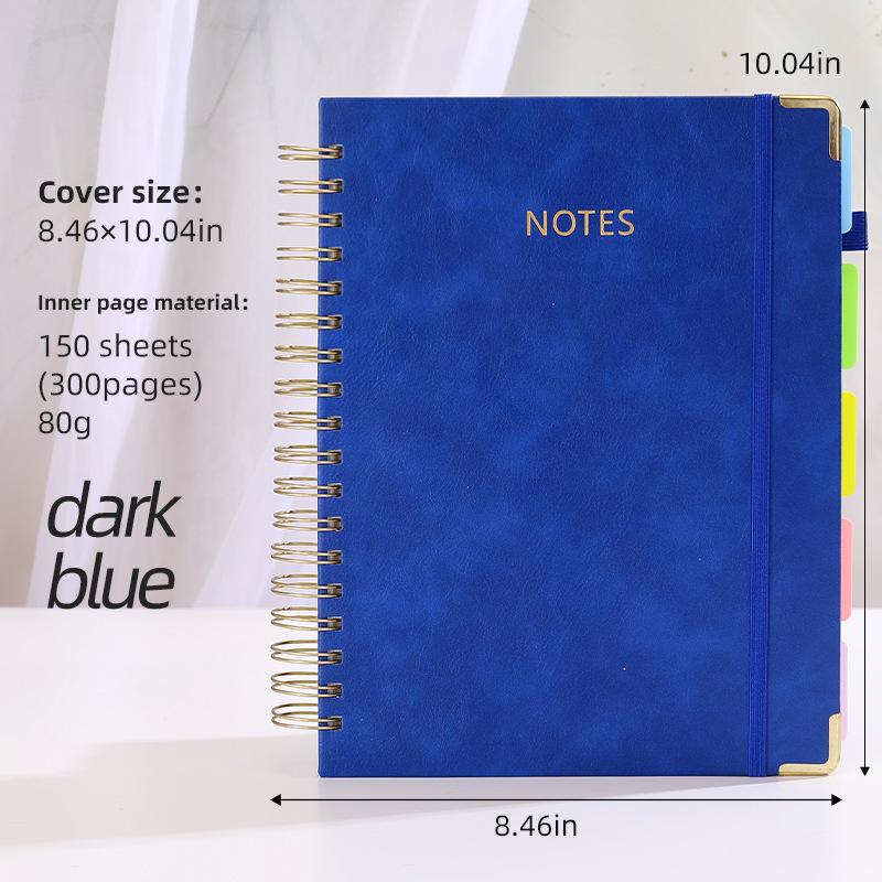 

A5 Spiral Weekly Planner: Lined Student Notebook Diary темно-синього кольору