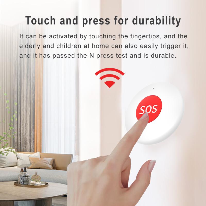 Tuya Zigbee / WIFI SOS Help Call Button Share with Family App Emergency Alarm For Patient Kids Elderly Man with Hanging Rope