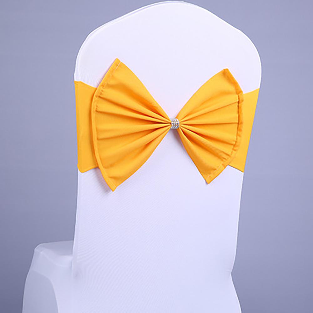 Premium Chair Sashes High Elastic Chair Back Bow Tie For Wedding Party Anniversaries Xmas Birthday Shower Decoration