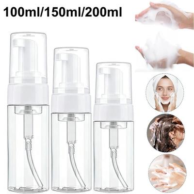Botella Vacía de 30/60ml Botella Vacía Transparente para Jabón Botella Portátil con Bomba de Espuma Envases para Cosméticos
