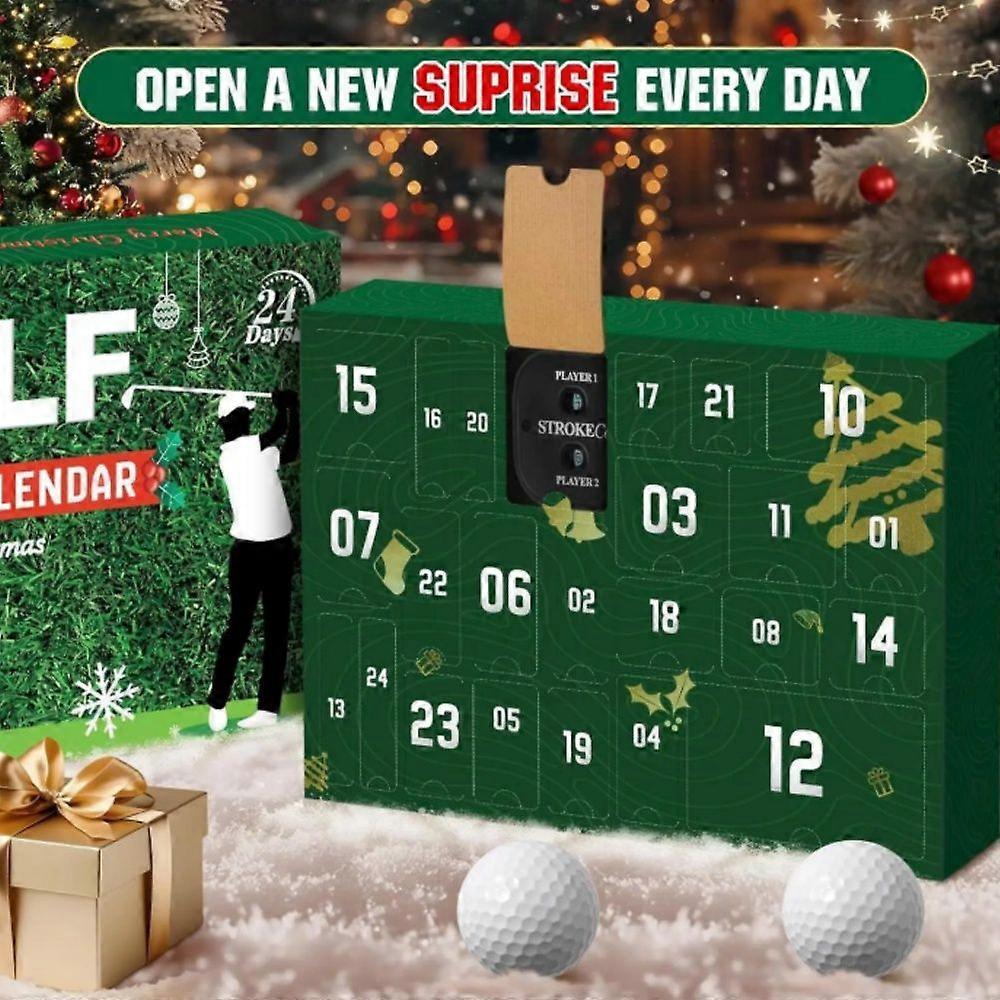Golf Advent Calendar 2025, 24 Days Christmas Countdown Calendar with Golf Balls, Tees & Ball Markers