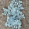 3D Rhinestone 3D Bead Embroidery Patch Multicolor Wedding Dress Accessories  Garment Decoration