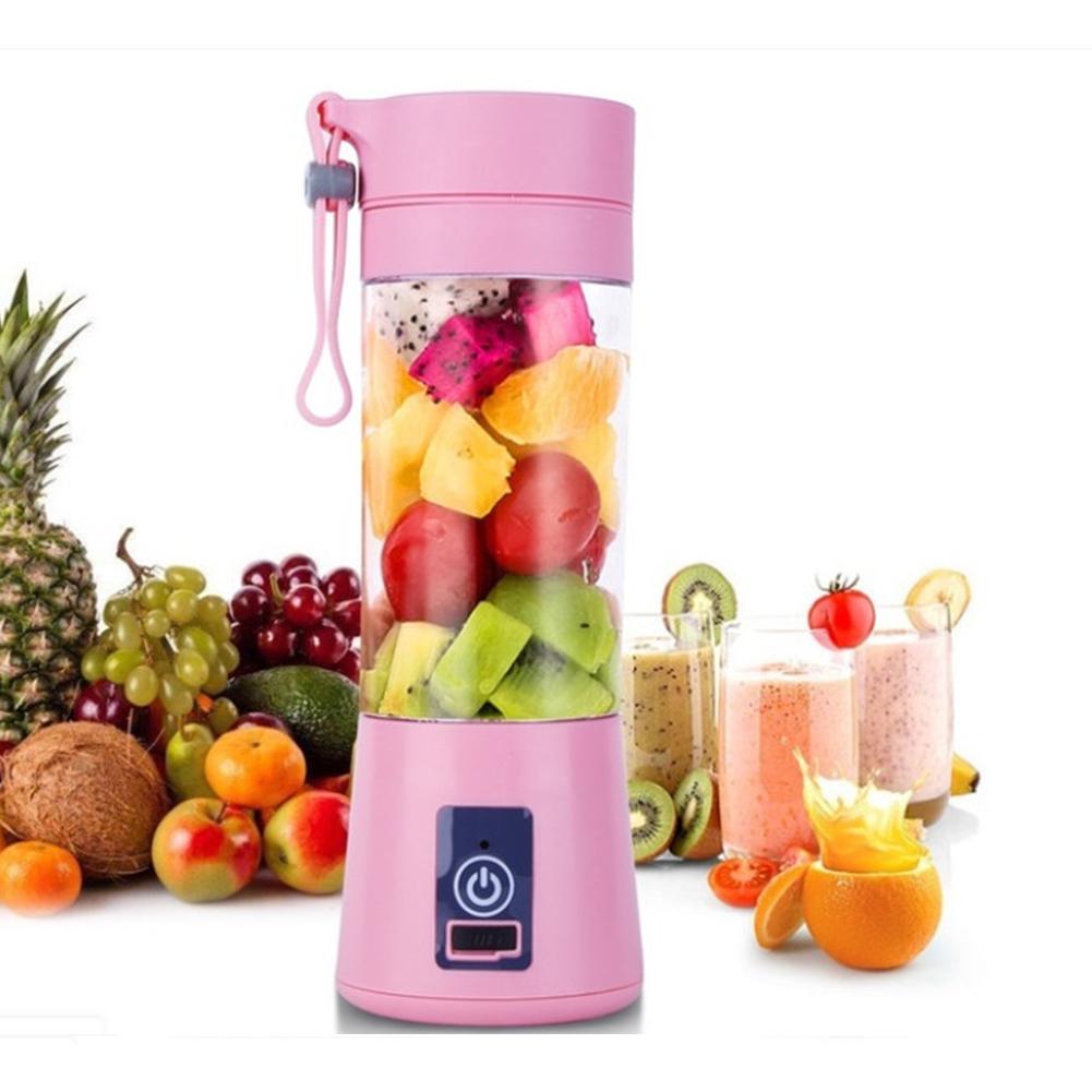 Portable 6 Blades USB Charging Eletric Fruit Juicer Blender