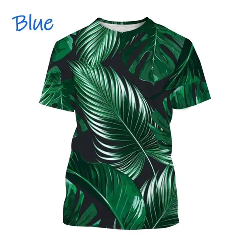 Monstera 3D Printing T-shirt Personality Plant Monstera Men's And Women's Fun Hip-hop Harajuku Unisex Couple T-shirt Tops