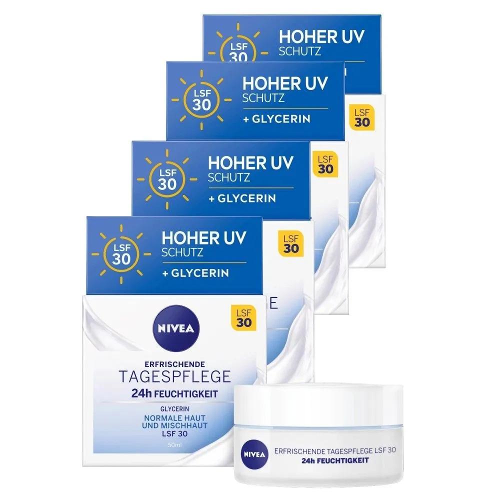Nivea Germany LSF 30 Refreshing Day Essential Cream for Combination Skin 50ml x 4 bottles