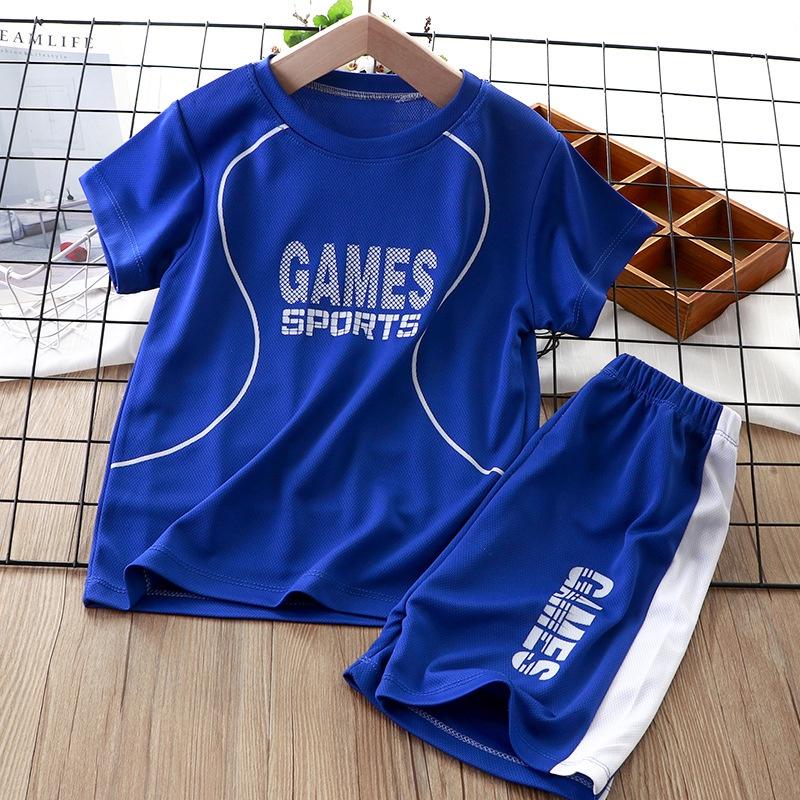 Short sleeved set Korean version sports two-piece set for boys and girls