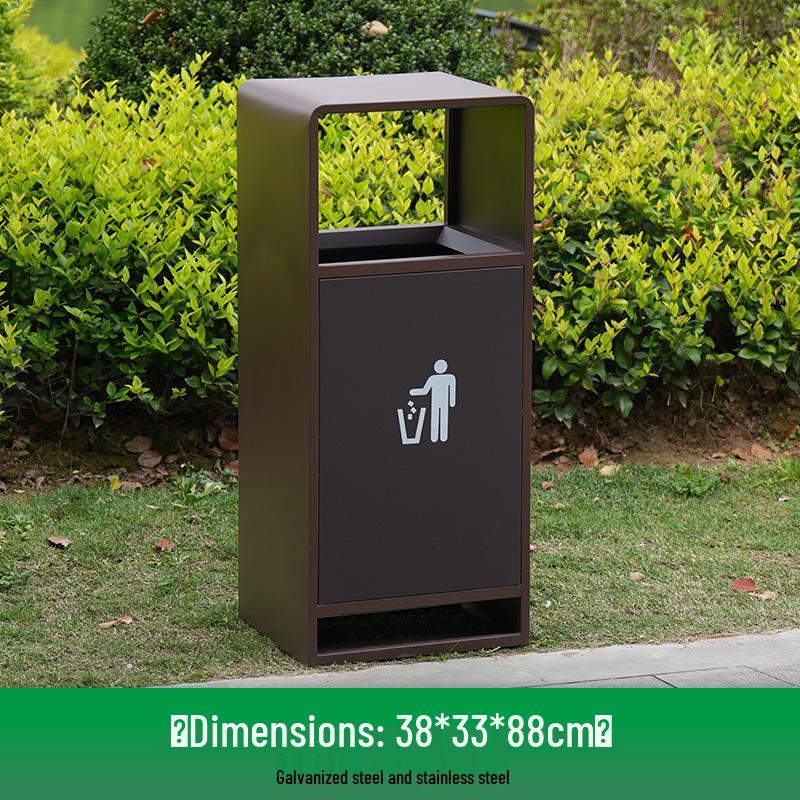 

Outdoor Stainless Steel Recycling Bin for Fruit Peels, Municipal Property, and Community Use - Large Capacity