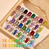 Glitter Nail Polish Water-Based Quick Dry Shimmering Nail Color No Lamp Needed Non-Removable Long Lasting Shine