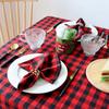 4PCS 30 X45cm 100% Cotton Washable Fabric Handmade Soft Cloth Napkins Versatile  Lattice Square Tea Towel for Dinner Kitchen and Parties Decor