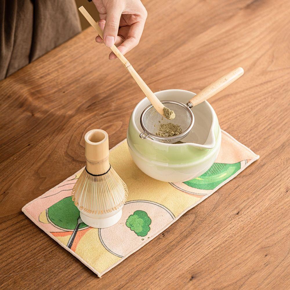 4PCS Food Grade Japanese Matcha Tea Set Reusable Japanese Chasen Traditional Matcha Whisk  Stirring