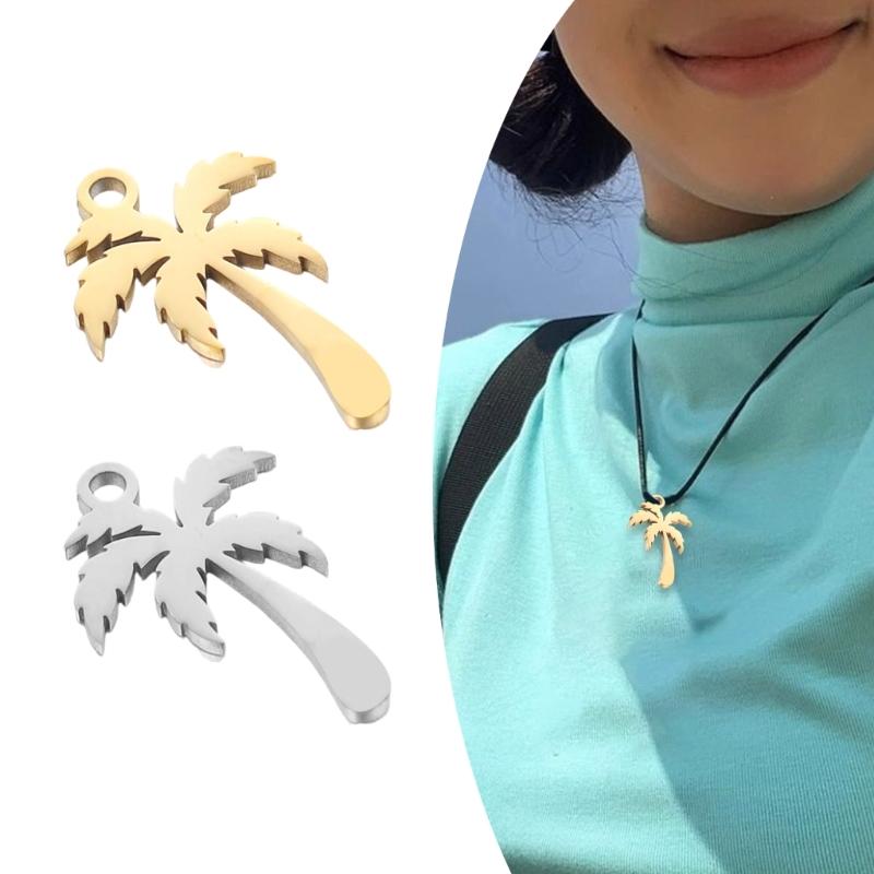 Pack of 5 Stylish Coconut Tree Jewelry Charm Decoration for Craft Supplies and Personalize Accessories Creation Use