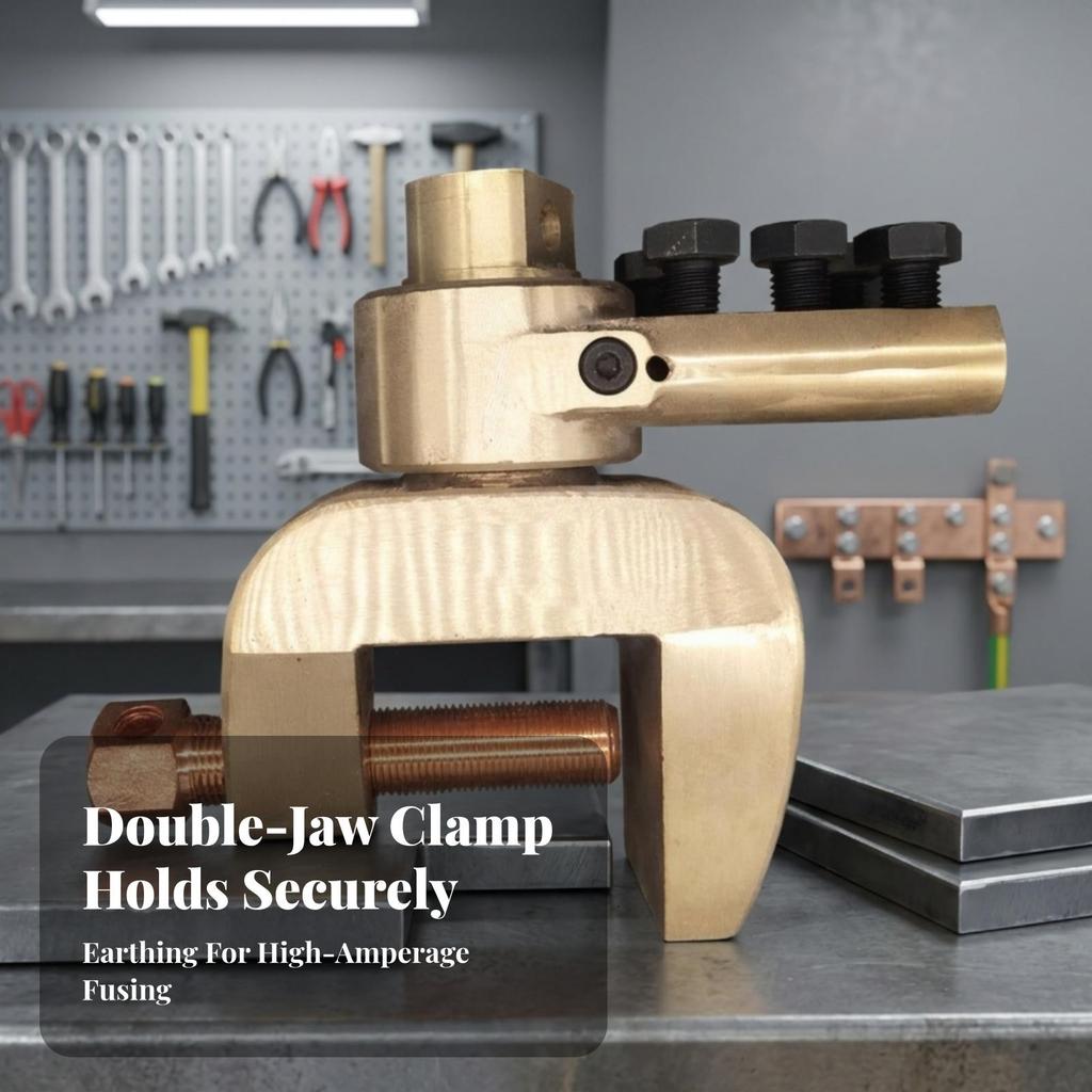 Fabrication Ground Clamp with Rotating Joint Stable Connector Wide Jaw