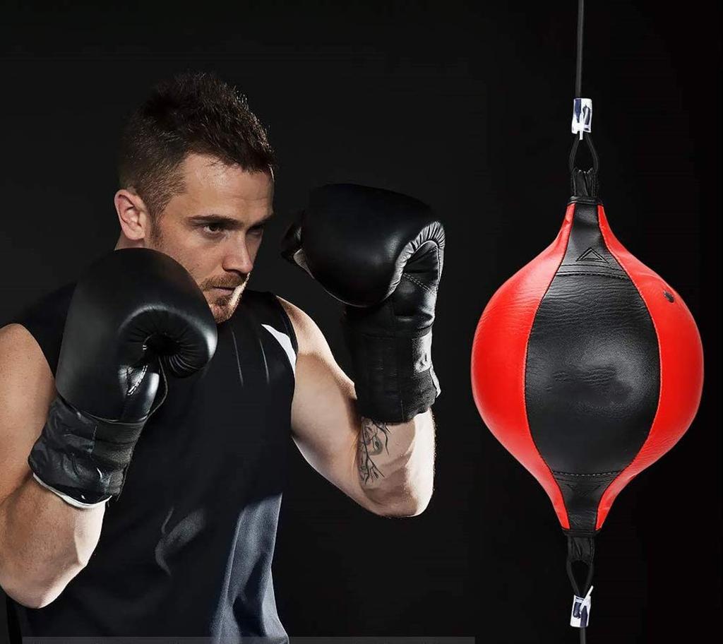 CMLLING Skórzana Gruszka Bokserska Speedball Wisząca Piłka Bokserska z Pompką do Siłowni MMA Boks Sportowa Gruszka Bokserska dla Dorosłych Dzieci Mężczyzn Kobiet