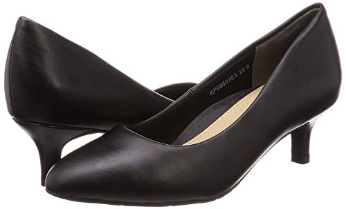 Randa Women's KP08603 3E/Stress-Free Round Toe Pumps, Size 24.5cm, Black/Small