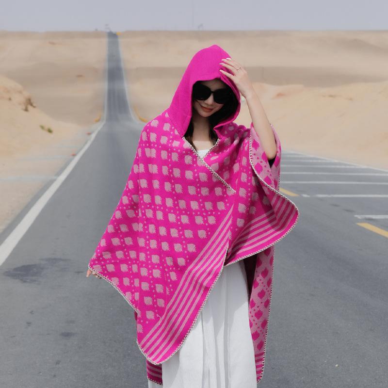 Pele amigável e respirável quente e versátil casa, outono e inverno xale de viagem feminino, capa grossa, cobertor de ar condicionado